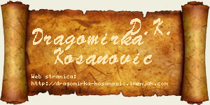 Dragomirka Kosanović vizit kartica
